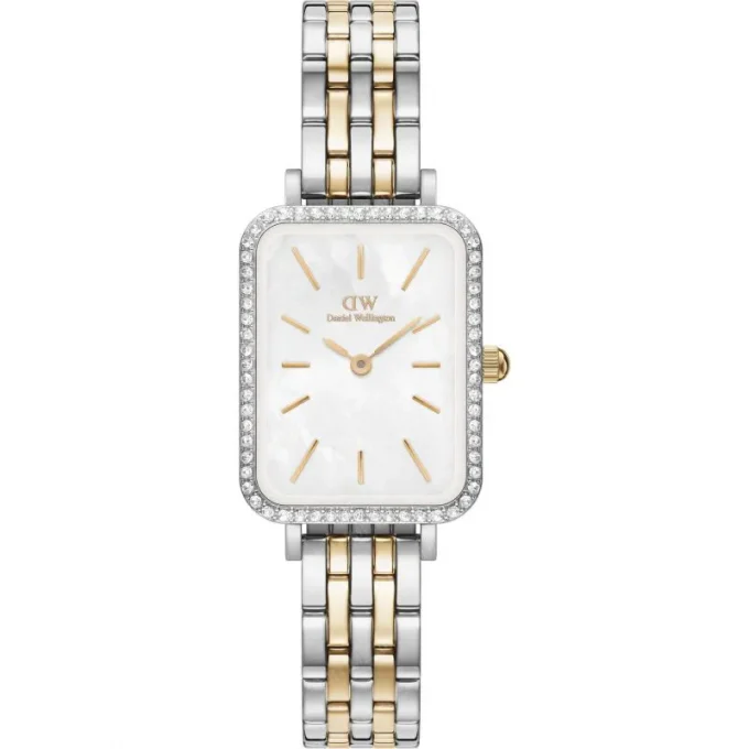 Daniel Wellington Quadro Lumine Bezel 5-Link Two-Tone Mop DW00100671