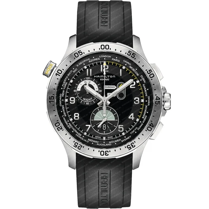 Hamilton Khaki Aviation Worldtimer Chrono Quartz H76714335