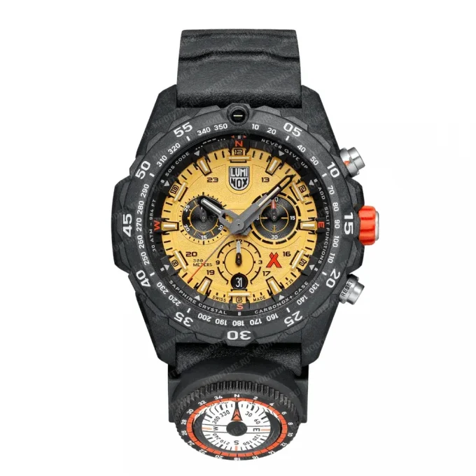 Luminox Bear Grylls Yellow Dial Black Strap Watch XB.3745